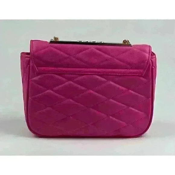 NEW! Bebe Women's Abigail Smooth Flap Shoulder Bag In Pink NWT $89 - Picture 3 of 5